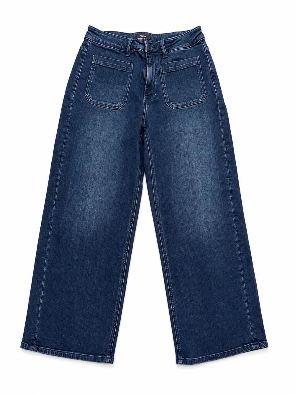 Quince Bella Stretch Patch Pocket Wide Leg Jeep Sea Blue Women’s Jeans 29x26